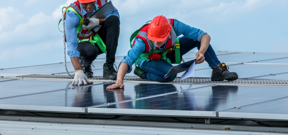 final inspection of solar panel system