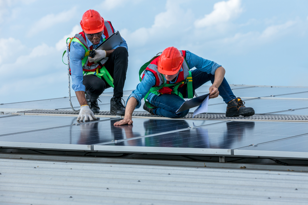 final inspection of solar panel system